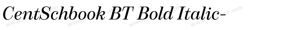 CentSchbook BT Bold Italic字体转换